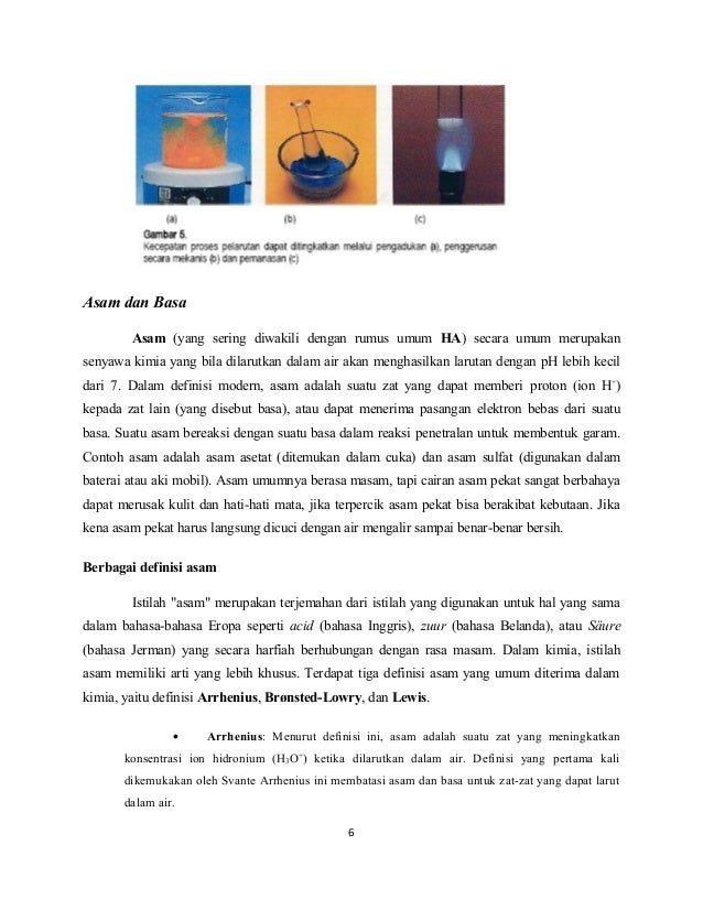 Larutan asam dan basa
