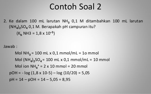 14++ Contoh Soal Buffer Asam Dan Basa - Kumpulan Contoh Soal