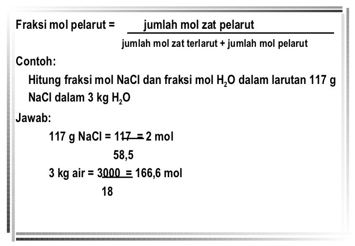 Contoh Soal Kimia Fraksi Mol - Guru Paud