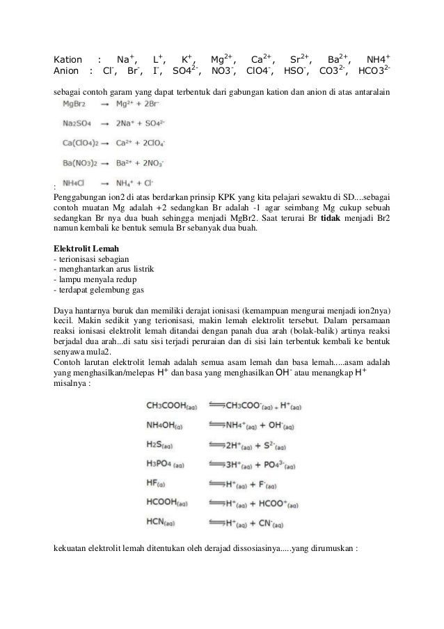 Larutan Elektrolit Dan Non Elektrolit Larutan Elektrolit Dan Non Elektrolit