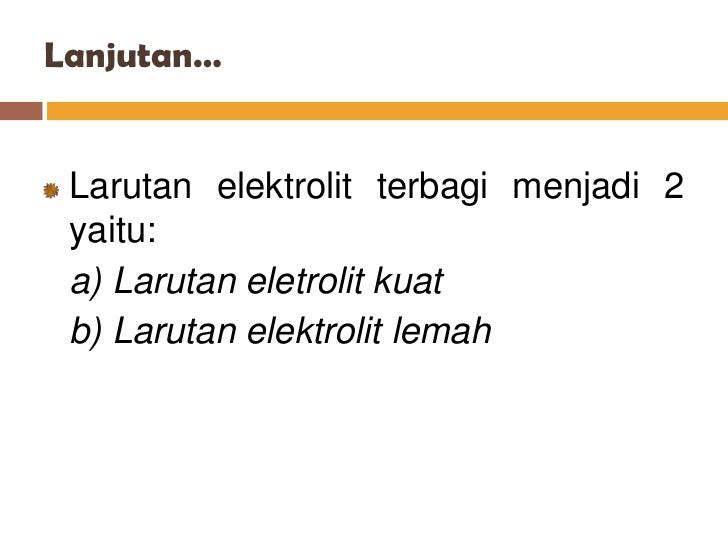 Larutan elektrolit & non elektrolit