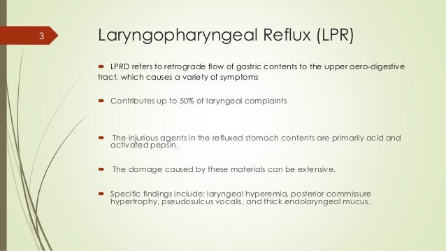 Laryngopharyngeal reflux