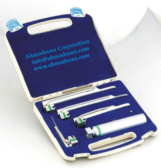 Miller Laryngoscopes Set Fiber Optic
