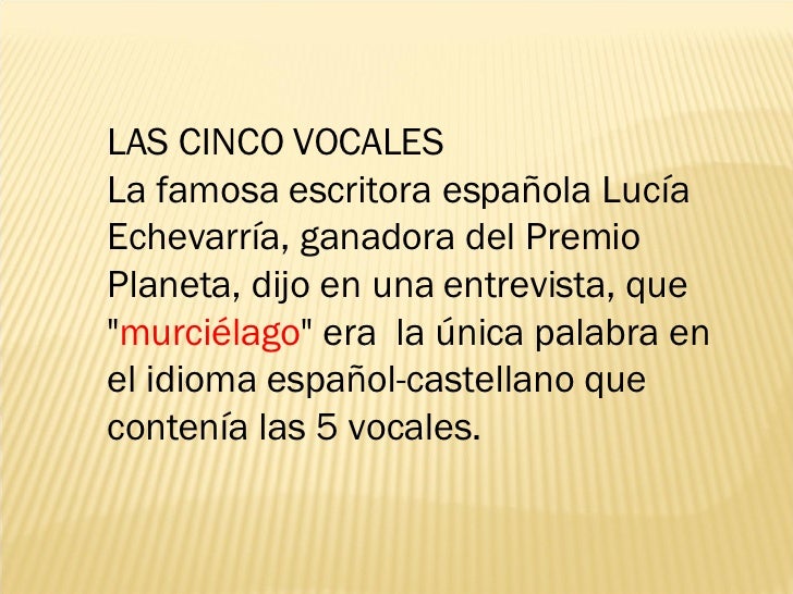 Las 5 Vocales
