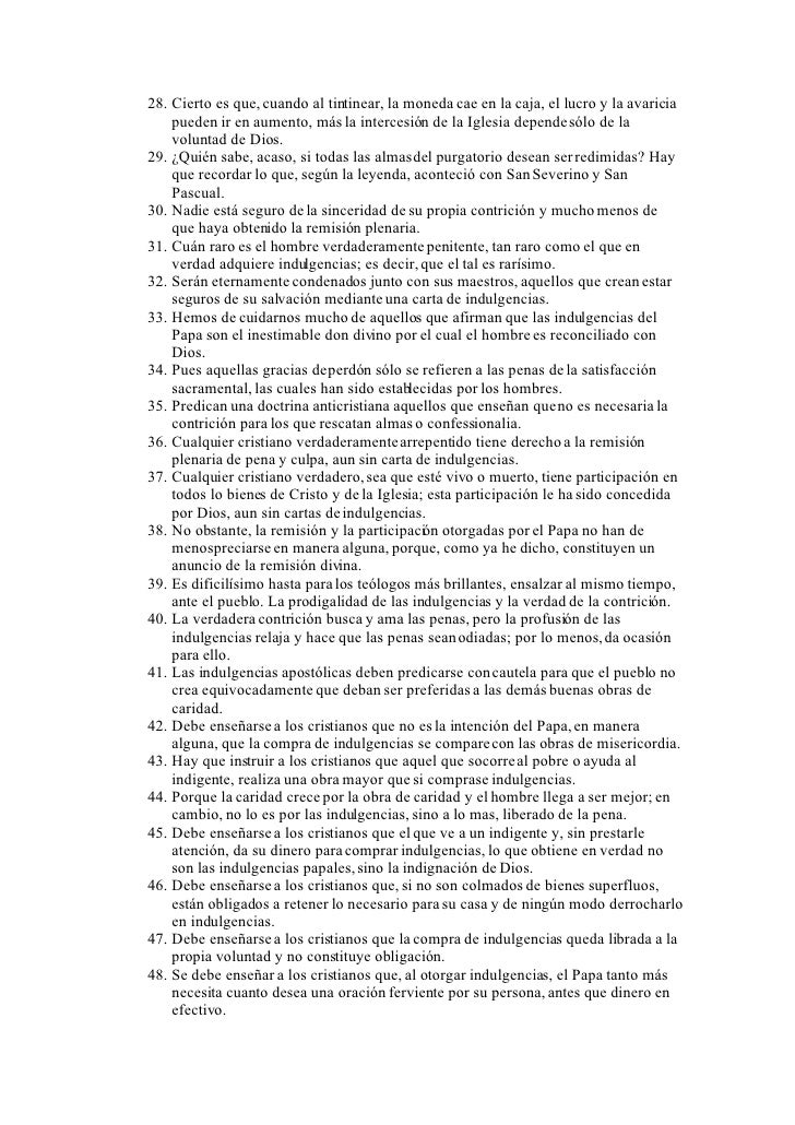 95 Tesis De Martin Lutero Completas