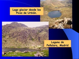 Lago glaciar desde los Picos de Urbión. Laguna de Peñalara, Madrid