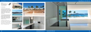 ref. 620
TALAMANCA/
”ES POUET”
€ 1.660.000,-

1ª línea al mar, lujosos pisos de
diseño 348m² más 90m² de terraza
con piscina privada, vistas fabulosas
al mar & Dalt Vila, 3 dorm., 4 baños,
extenso salón-comedor, cocina
moderna, A/A, 2 plazas parking
subterráneo

Sea front, designer luxury flats 348m²
+ 90m² terrace with private pool,
fabulous views to sea & Dalt Vila,
3 beds, 4 baths, extensive lounge,
modern kitchen, 2 underground
parking’s, air cond.

1. Meereslinie, Designer-Luxus-
Wohnungen 348m² + 90m² Terrasse
mit Privatpool, fabulöser Blick Meer
& Dalt Vila, 3 SZ, 4 Bäder, ausge-
dehntes Wohn-/Esszimmer, moderne
Küche, 2 TG-Stellplätze, Klima




56                                       57
 