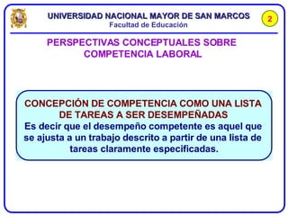 PERSPECTIVAS CONCEPTUALES SOBRE  COMPETENCIA LABORAL 2 
