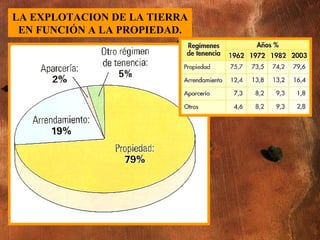 LA EXPLOTACION DE LA TIERRA EN FUNCIÓN A LA PROPIEDAD. 