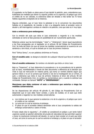 ENJ-400 Las Medidas Conservatorias