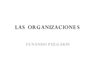 LAS ORGANIZACIONES FENANDO PULGARIN 