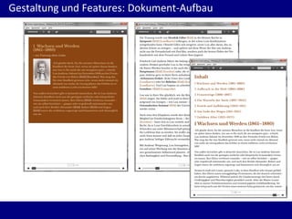 Gestaltung und Features: Dokument-Aufbau

 