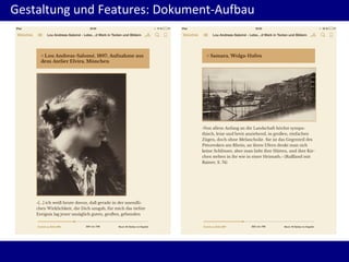 Gestaltung und Features: Dokument-Aufbau

 
