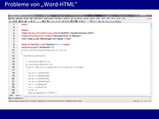 Probleme von „Word-HTML“

 