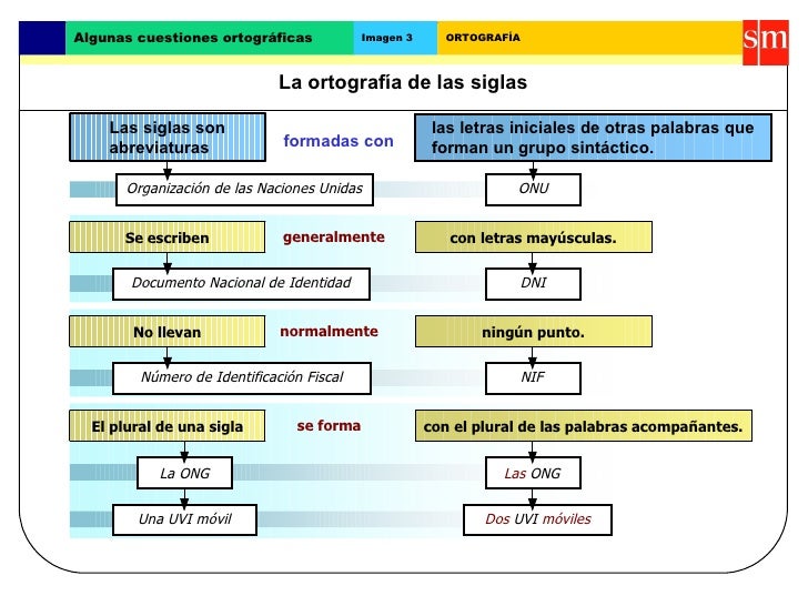 Las Reglas De Ortografia. Esquema General