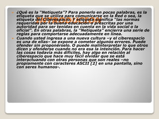 Las 10 reglas de netiqueta