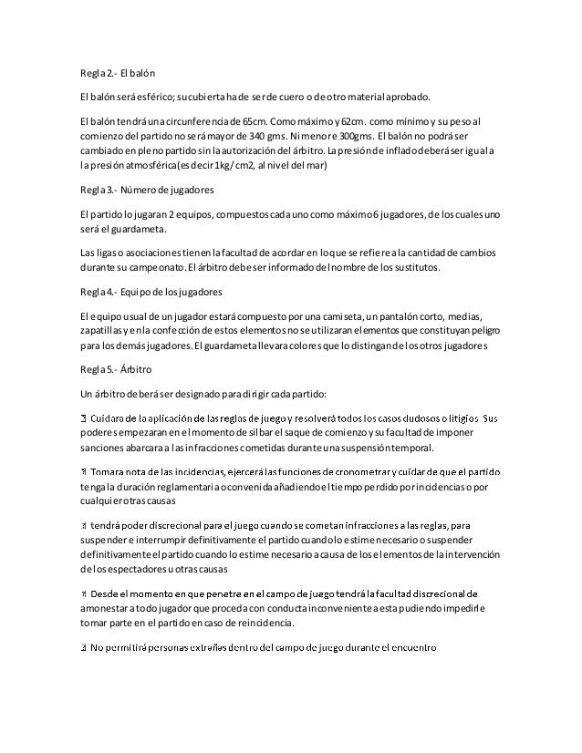 Las 17 reglas del fútbol