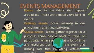 Learning Activity EVENTS Management Services NCIII | PPTX