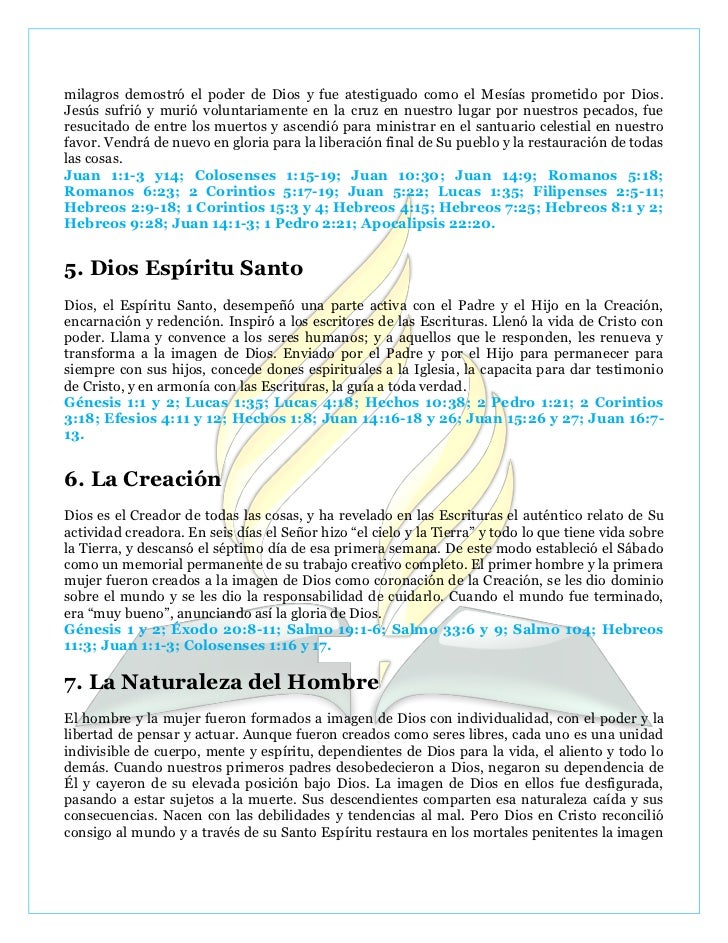 Las 28 doctrinas fundamentales de la iglesia adventista