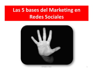 Las 5 bases del Marketing en
       Redes Sociales




           © Pedro J. Arce     1
 