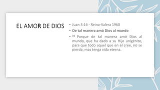 EL AMOR DE DIOS
 