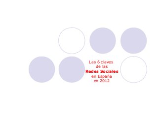 Las 6 claves
    de las
Redes Sociales
  en España
   en 2012
 