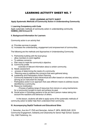 LAS 7-10.pdf Community Engagement, Solidarity and Citizenship | PDF