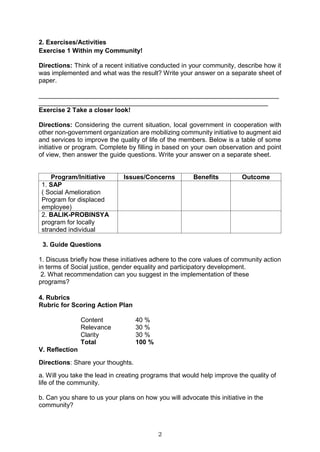 LAS 7-10.pdf Community Engagement, Solidarity and Citizenship | PDF