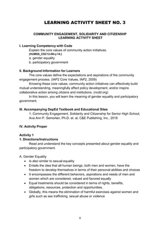 LAS 7-10.pdf Community Engagement, Solidarity and Citizenship | PDF