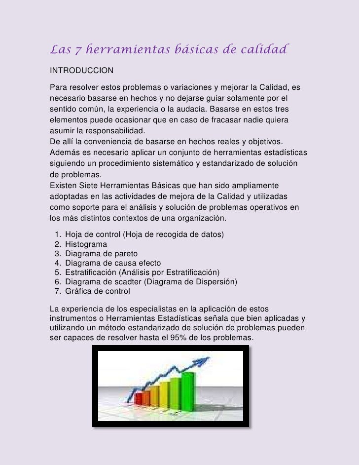 Las 7 herramientas básicas de la calidad introducción