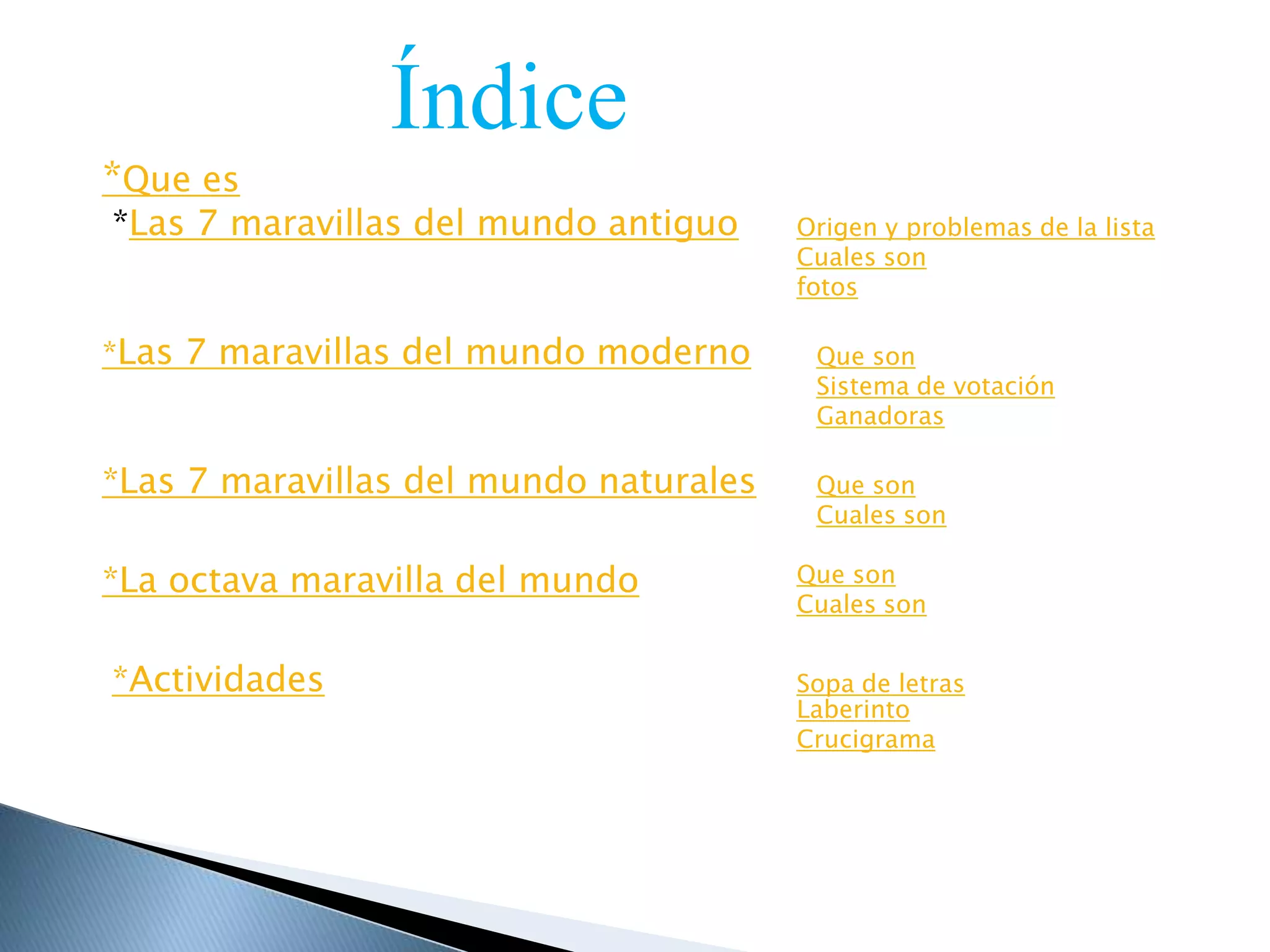 Las 7 maravillas del mundo | PPT