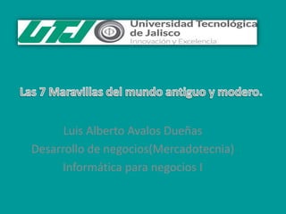 Luis Alberto Avalos Dueñas
Desarrollo de negocios(Mercadotecnia)
Informática para negocios I
 