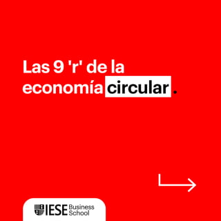 Las 9 ‘r’ de la economía circular