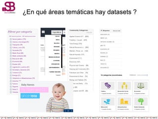 ¿En qué áreas temáticas hay datasets ?
 