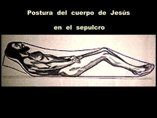 Postura del cuerpo de Jesús
en el sepulcro
 