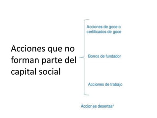 Acciones que no
forman parte del
capital social
 