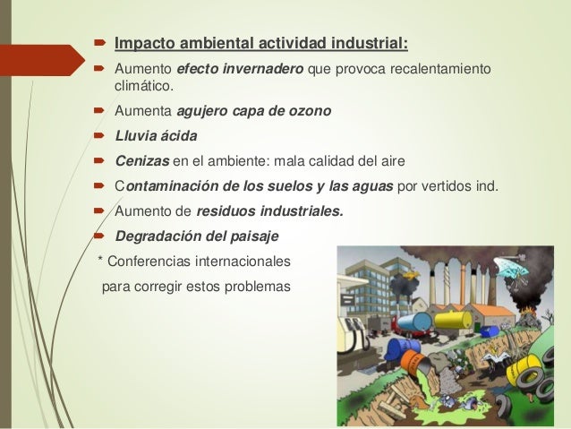 Las actividades económicas y el medio ambiente