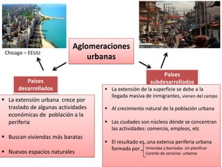 Las aglomeraciones urbanas | PPTX