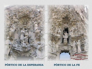 Detalle de la Puerta de La Coronación con una inscripción de la Divina
Comedia de Dante: "Mi deseo debe tener fin en este ...
