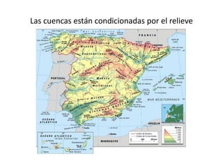 Las cuencas están condicionadas por el relieve
 