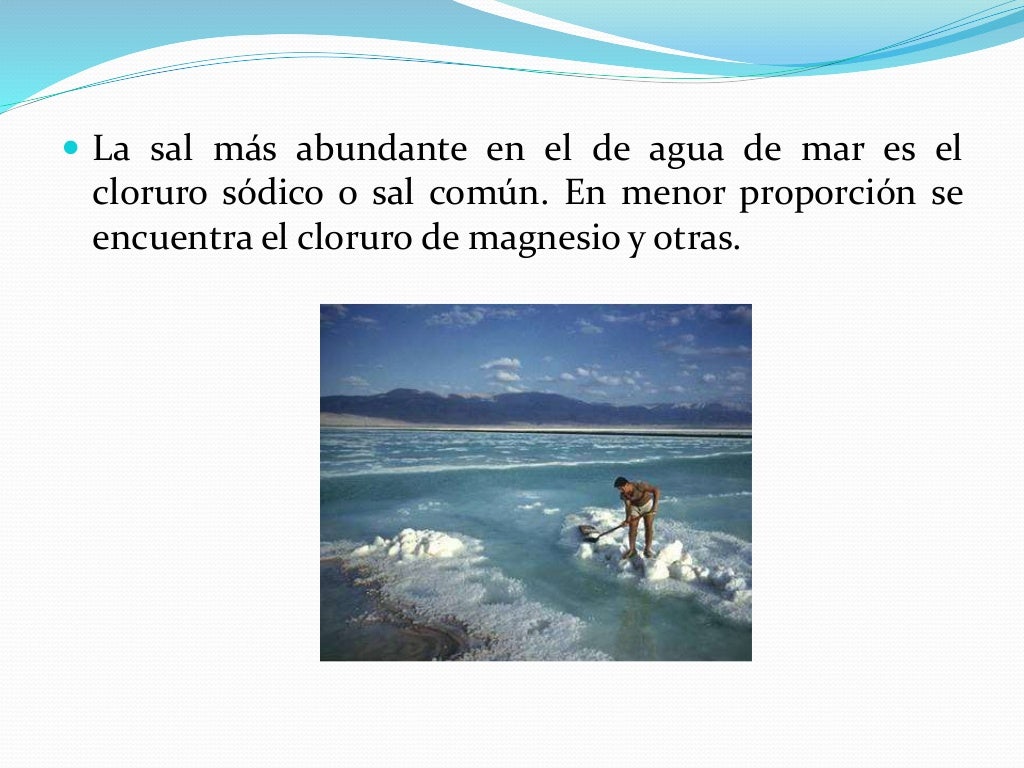 La salinidad del agua marina