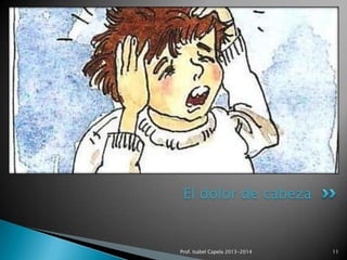 El dolor de cabeza

Prof. Isabel Capela 2013-2014

11

 