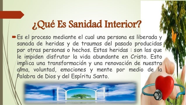 sanidad interior la sanidad interior sanidad interior la sanidad interior