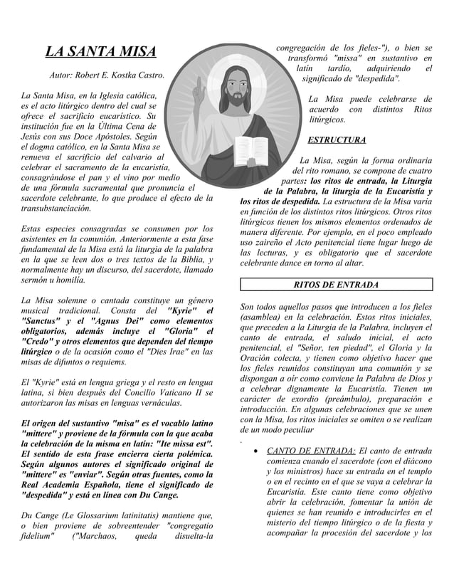 La Santa Misa estructura y ritos de entrada PDF