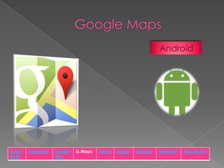 Android

Angry
Birds

Instagram

Temple
Run

G.Maps

Itunes

Zedge

Shazam

Afterlight

Animación

 