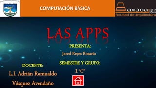 COMPUTACIÓN BÁSICA
PRESENTA:
Jared Reyes Rosario
SEMESTRE Y GRUPO:
1“C”
DOCENTE:
L.I. Adrián Romualdo
Vásquez Avendaño
 