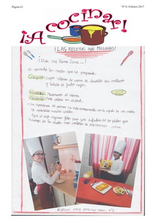 A
cocinar
´ Nº 6- Febrero 2017Página 61
¡ !
 