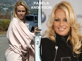 ANTES DEL MAQUILLAJE DESPUES DEL MAQUILLAJE PAMELA ANDERSON 