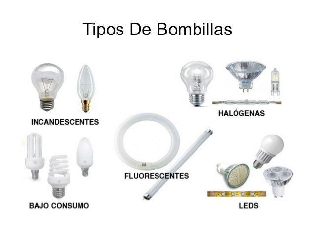 Tipos de bombillas y sus caracteristicas