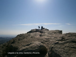 Llegada a la cima. Cardona y Ricardo.
 